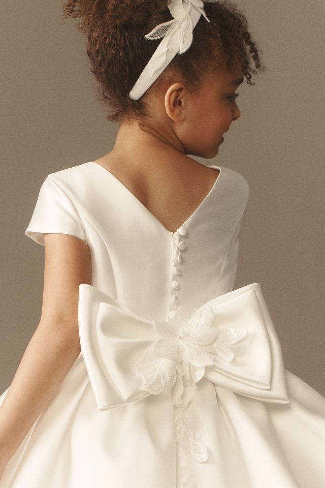 Princess Daliana Ella Elegant Twill Satin Bloom Flower Girl Dress #3