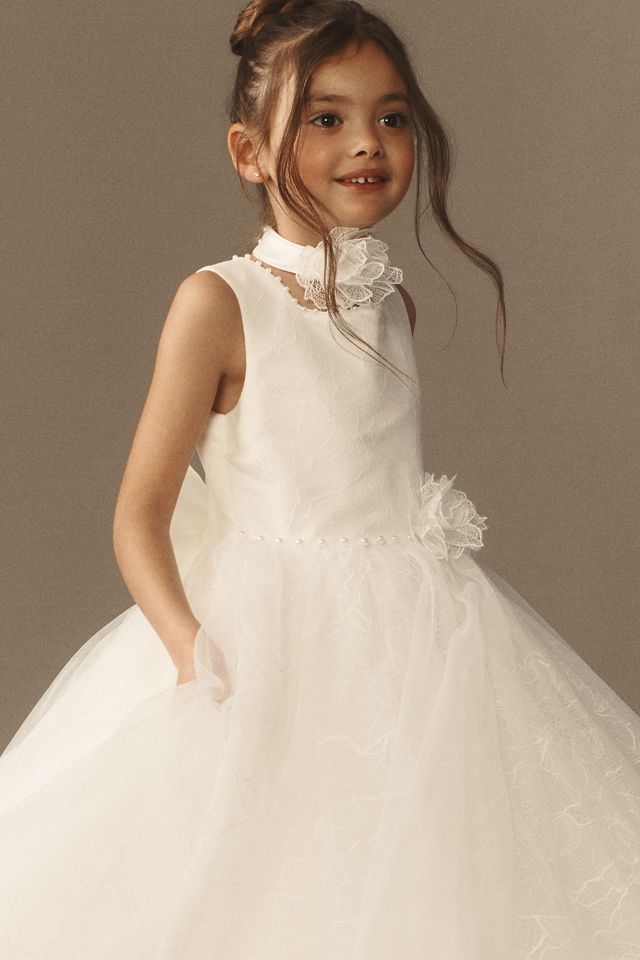 Princess Daliana Rose Lace A-Line Flower Girl Dress #3