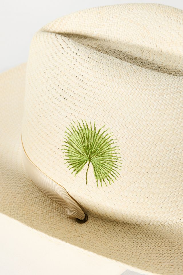 Freya Palmetto Embroidered Straw Rancher #2