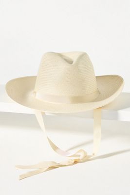 Freya Palmetto Embroidered Straw Rancher
