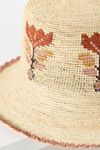 Anthropologie by Freya Fleur Floral Straw Bucket Hat Freya Calla Embroidered Straw Bucket Hat | Anthropologie main image 3