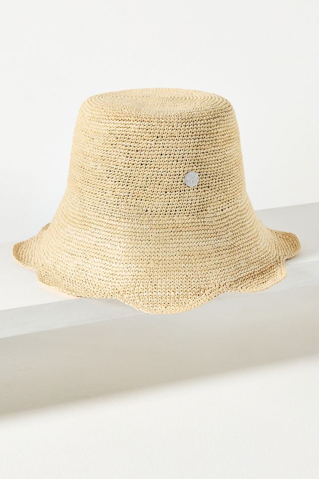 Fraya Seashell Straw Sun Hat Anthropologie New Never Used Freya Shell Crochet Straw Bucket Hat | Anthropologie main image 3