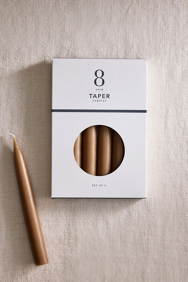 Unscented Taper Candle Set, Sand #1