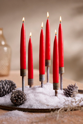 Terrain Unscented Taper Candle Set, Holiday Red