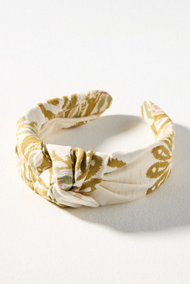 By Anthropologie Everly Boho Knot Headband In Yellow