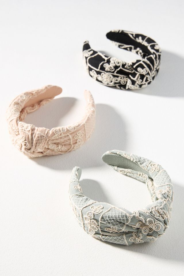 Everly Embroidered Knot Headband #1