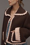 FRNCH x Anthropologie Scallop-Collar Cardigan Sweater