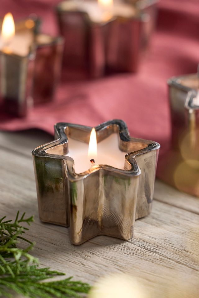 Santal + Rose Star Votive Candles, Set of 6 #1