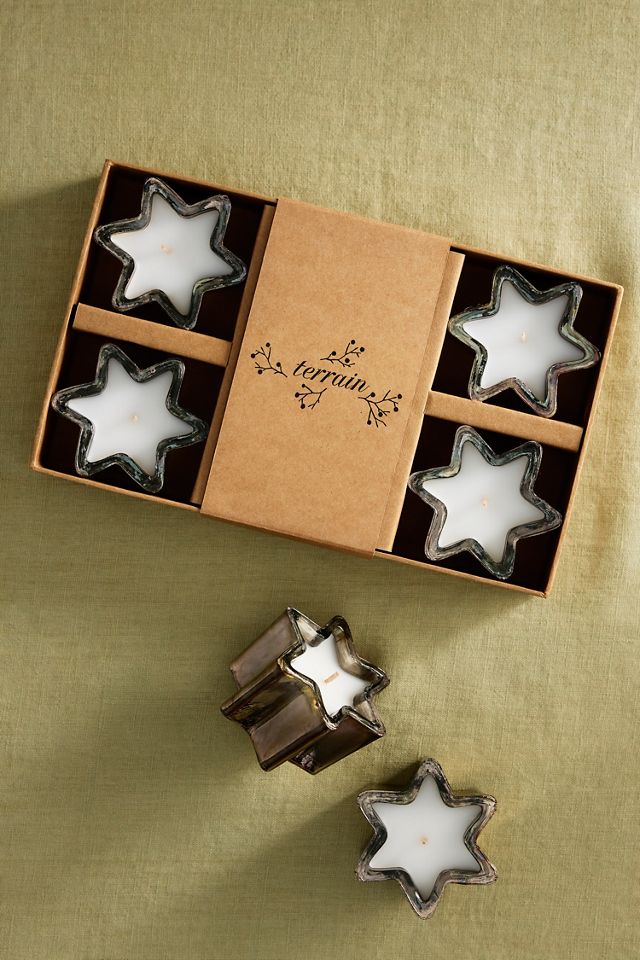 Santal + Rose Star Votive Candles, Set of 6 #2