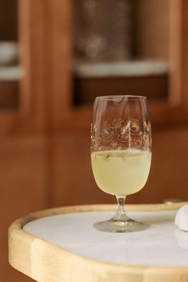 Flora 24k Gold Accent Goblets, Set of 4