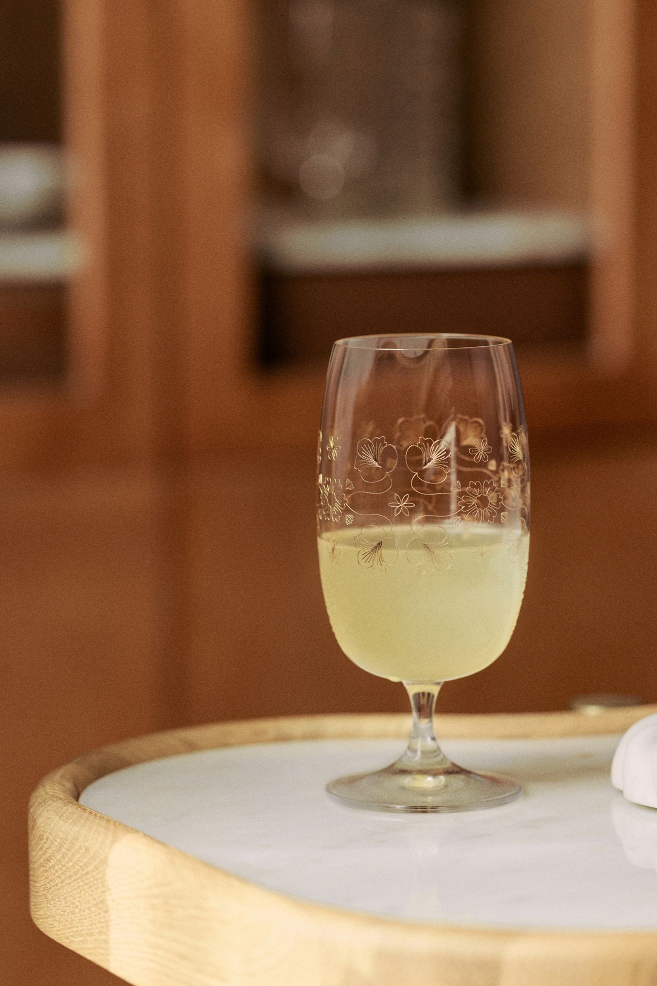 Flora 24k Gold Accent Goblets, Set of 4 - Gold, Set Of 4