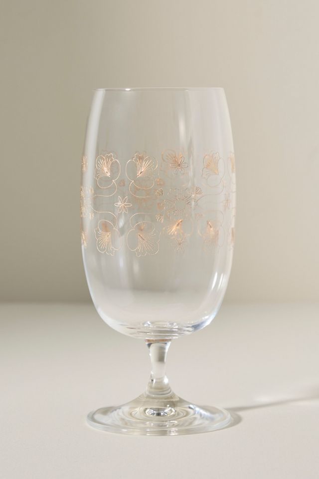 Flora 24k Gold Accent Goblets, Set of 4 #1