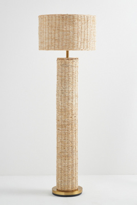 Anthropologie Cirebon Rattan Floor Lamp
