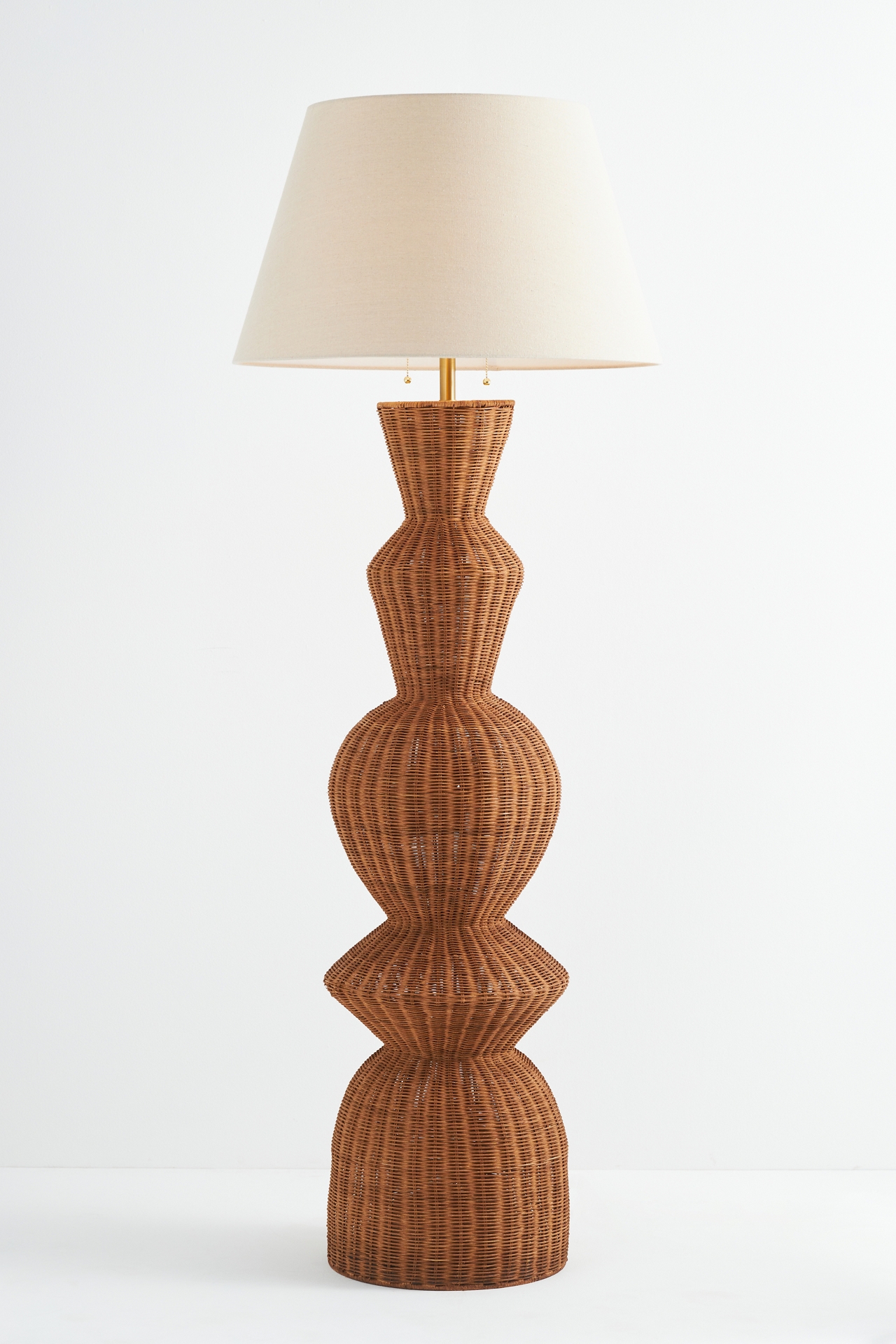 Jember Rattan Geometric Floor Lamp