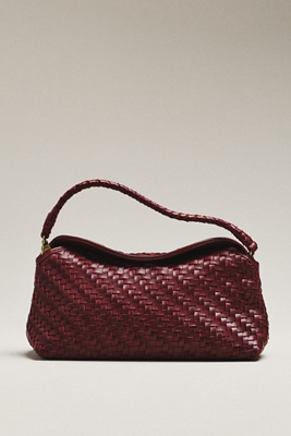 Bembien Mini Cheri Woven Leather Shoulder Bag In Purple