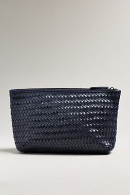 Bembien Woven Leather Zip Pouch