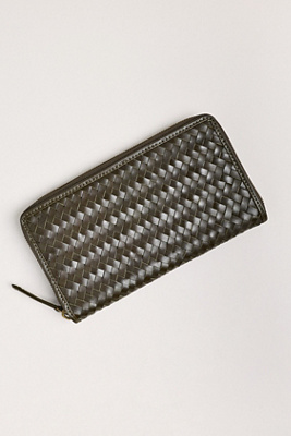 Bembien Woven Leather Luca Wallet In Brown