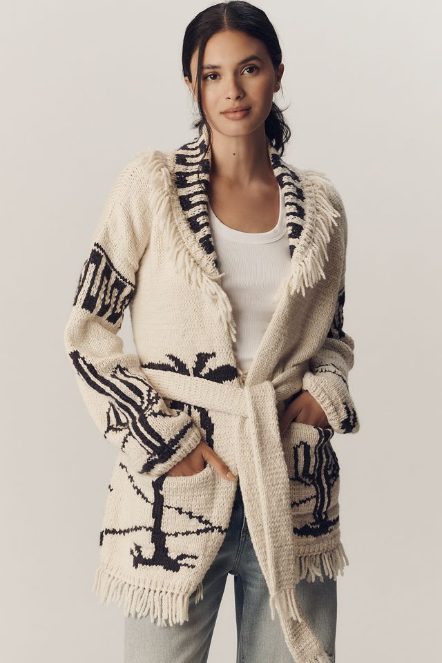 Frantic Las Palmas Fringe Cardigan Sweater #2