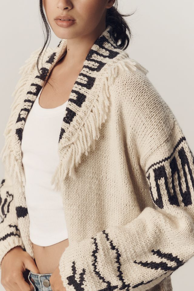 Frantic Las Palmas Fringe Cardigan Sweater #3