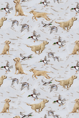 Anthropologie Nicholas & Banks Dog And Bird Peel-and-stick Wallpaper