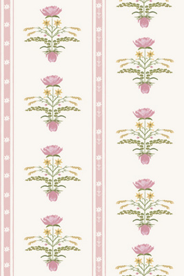 Anthropologie Lotus Garden Floral Peel-and-stick Wallpaper In Pink
