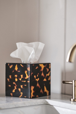 Addison Ross Tortoise Tissue Box In Brown