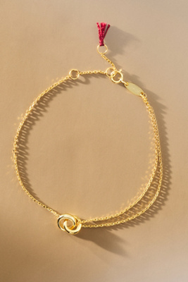 Shashi Chain Tassel Bracelet In Gold
