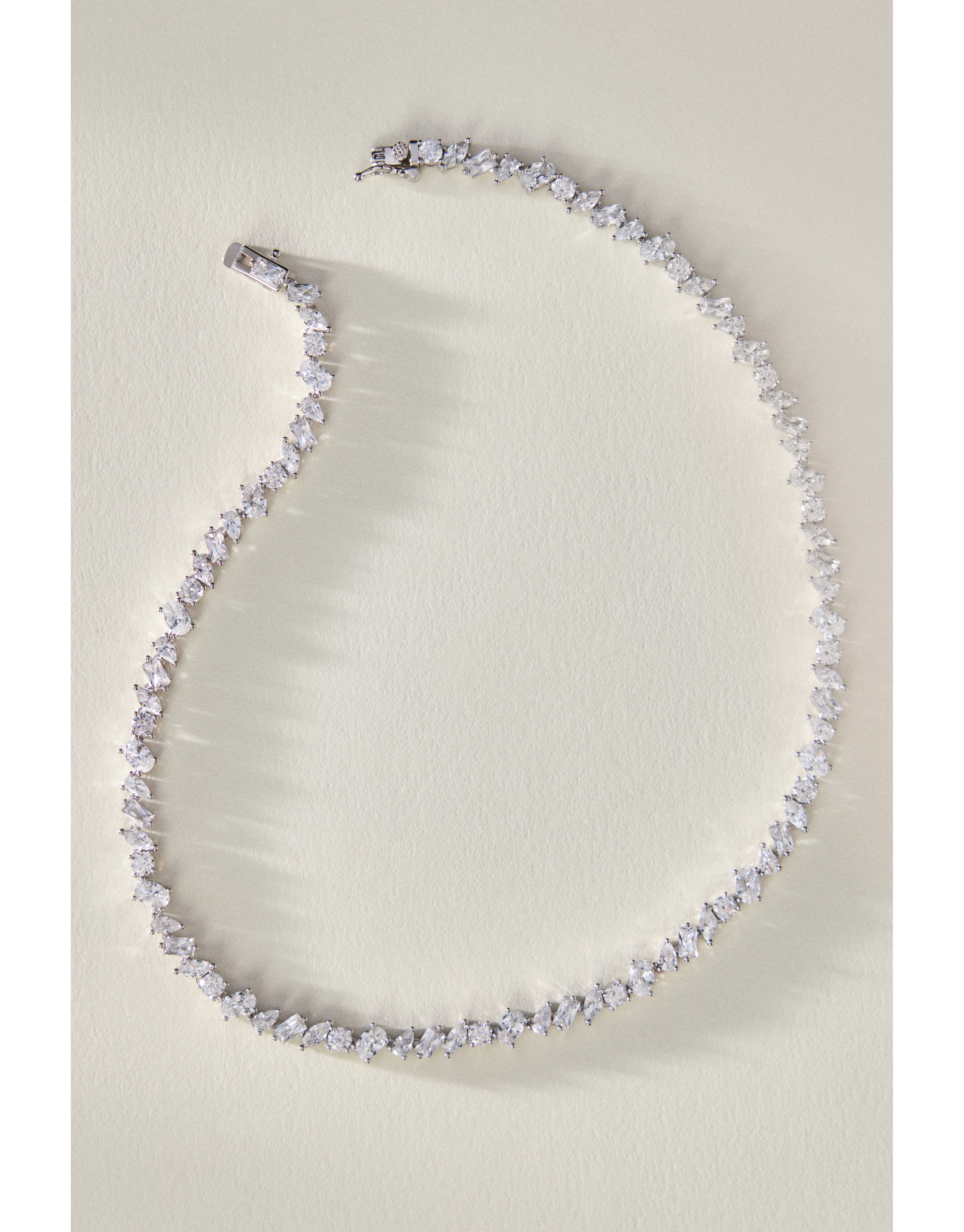 Shashi Pear Diamond Tennis Necklace