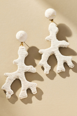 Suzanna Dai Seychelles Silk Coral Drop Earrings