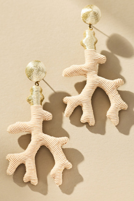 Suzanna Dai Seychelles Silk Coral Drop Earrings