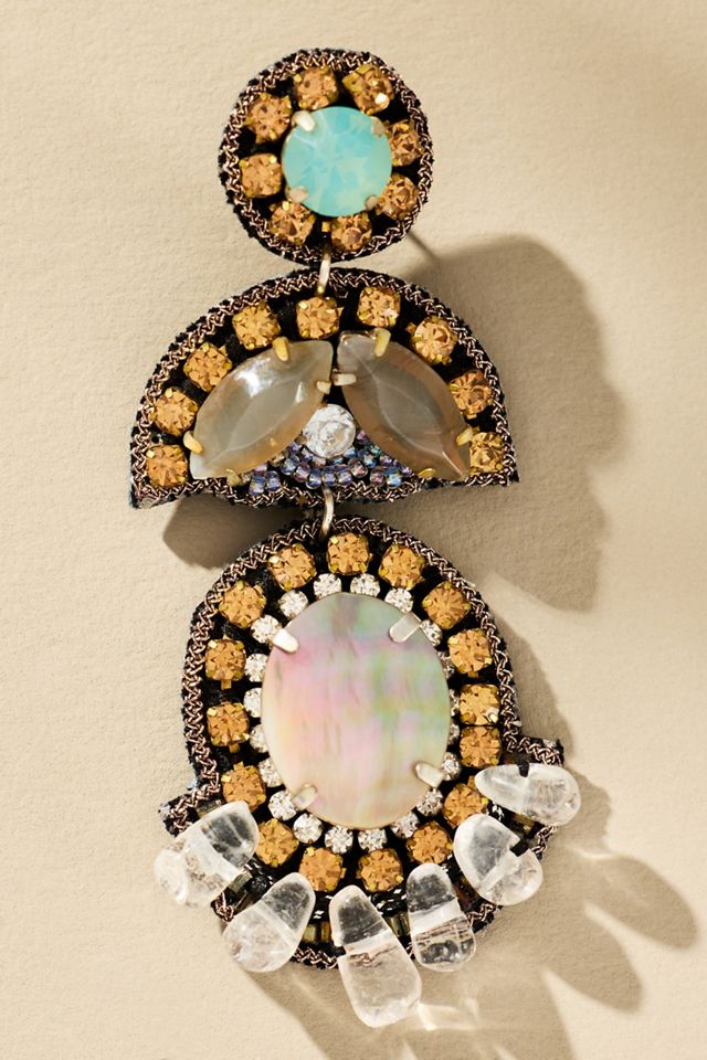 Suzanna Dai Prague Beaded Drop Earrings #1