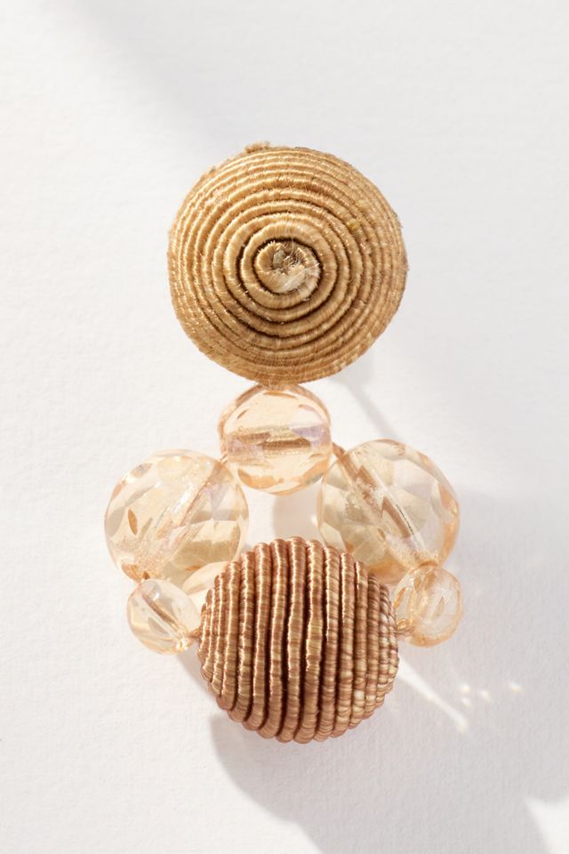 Suzanna Dai Silk Circle Drop Earrings #1