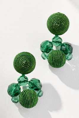 Suzanna Dai Silk Circle Drop Earrings