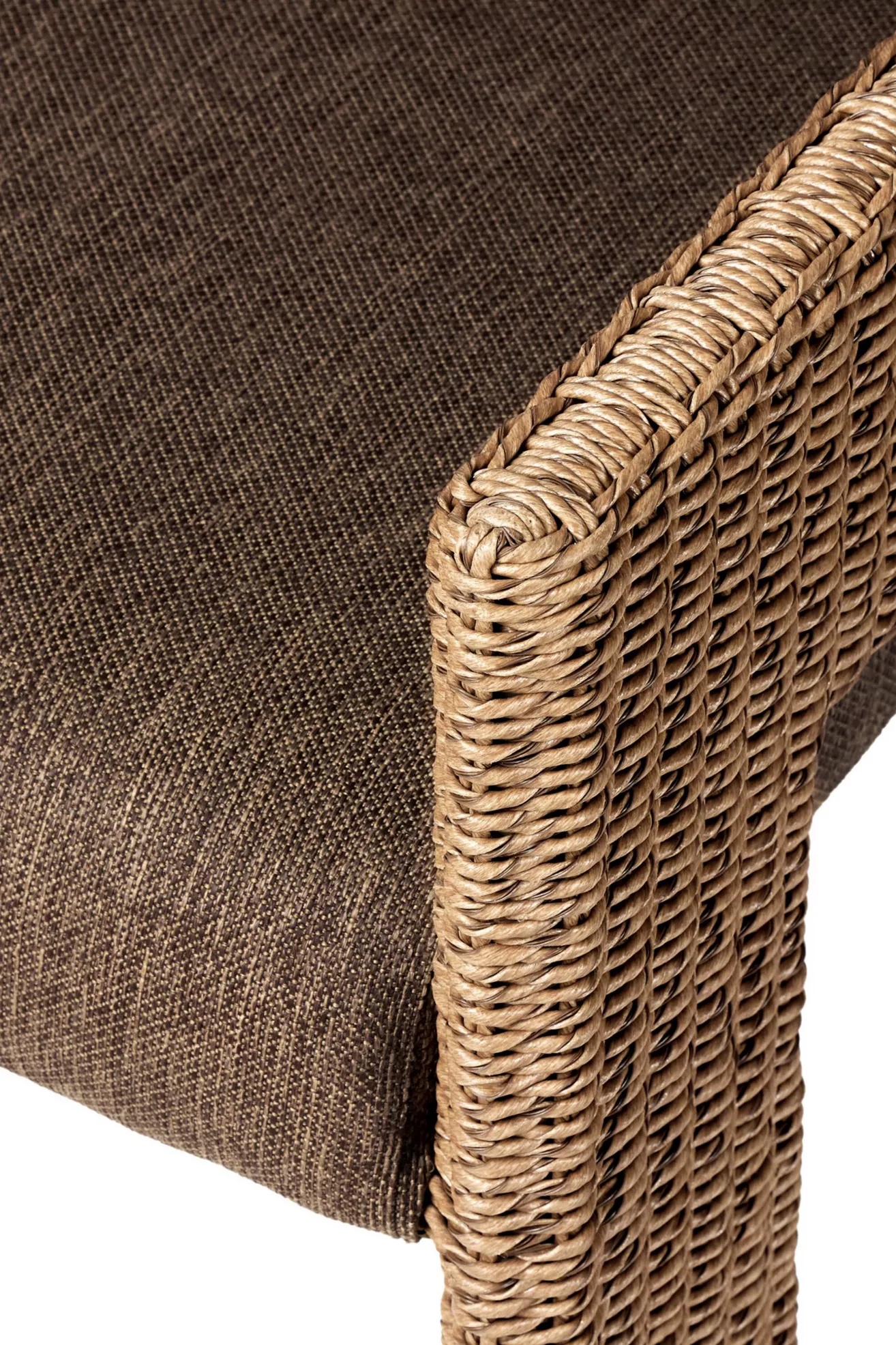 Close-up of woven edge and seam