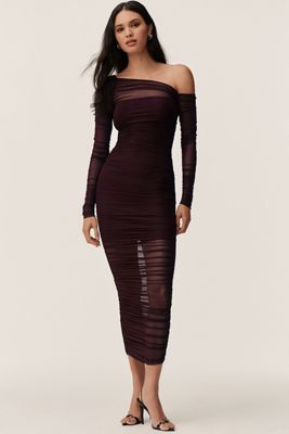 Tulle Skirt Reine Mesh Dress Reye Short-Sleeve Knit Maxi Dress Anthropologie