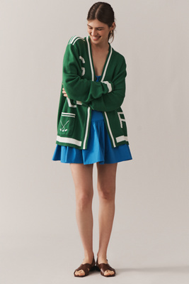 Shop Ellsworth & Ivey Oversized Sporty Cardigan Sweater