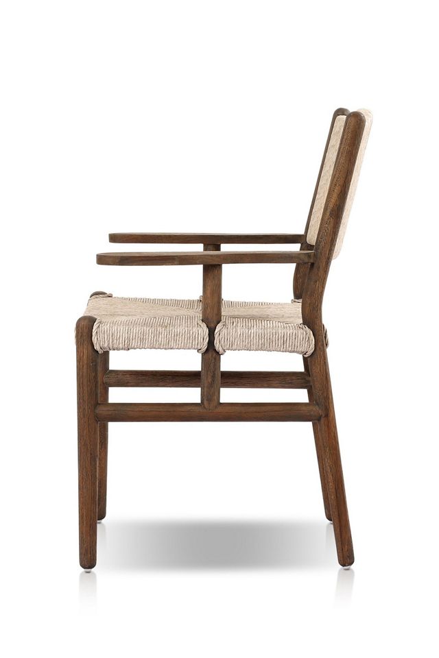 Herrin Woven Teak Outdoor Dining Armchair #2