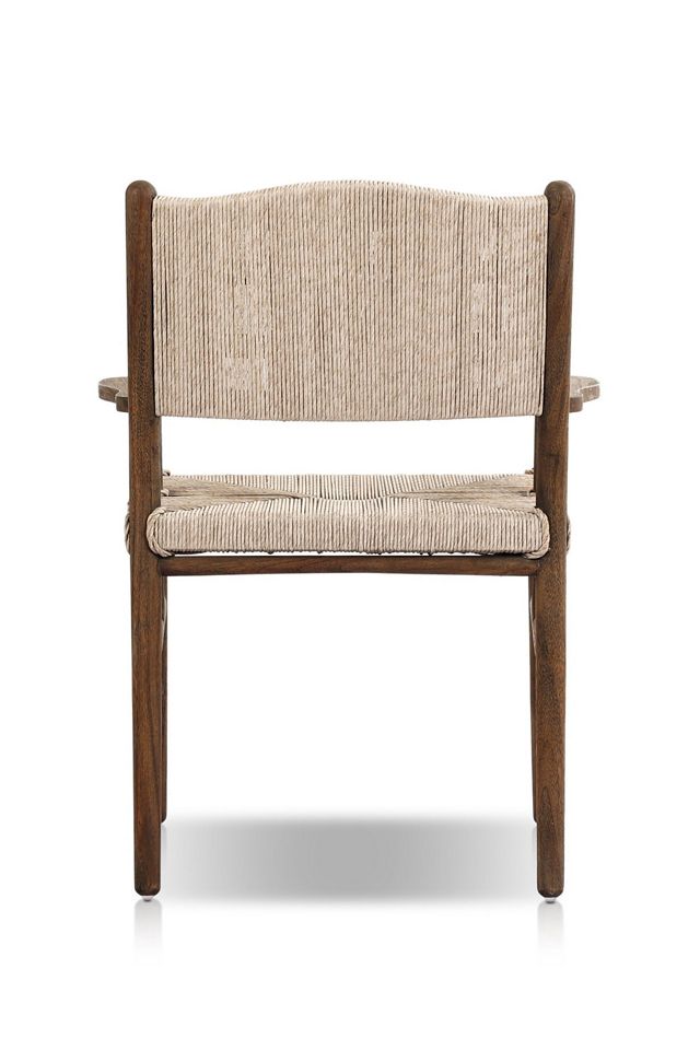 Herrin Woven Teak Outdoor Dining Armchair #3