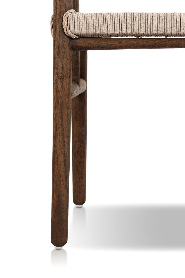 Herrin Woven Teak Outdoor Dining Armchair #6
