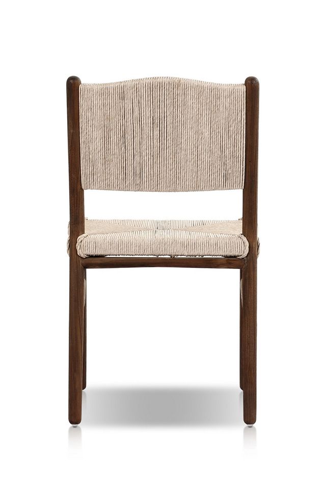 Herrin Woven Teak Outdoor Dining Chair #3
