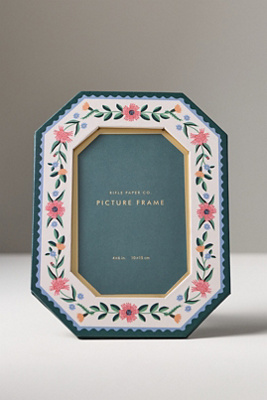 Anthropologie Floral Paper Picture Frame In Multi