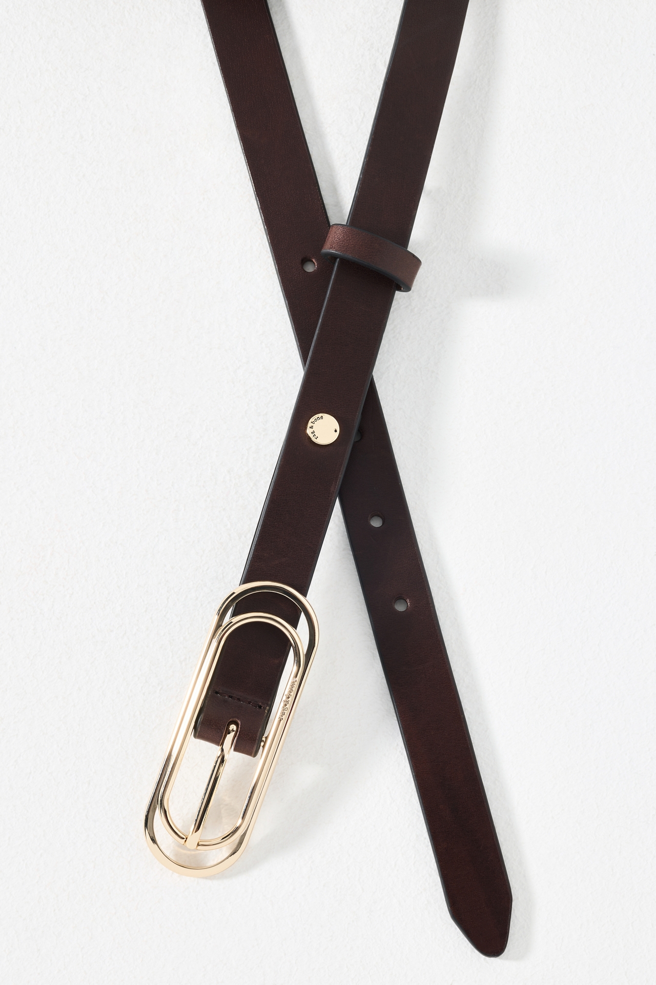 rag & bone Duo Rounded Rebound Leather Belt
