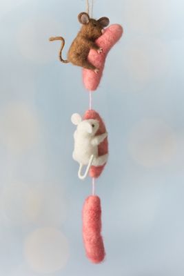 Felt Mice with Food Ornament