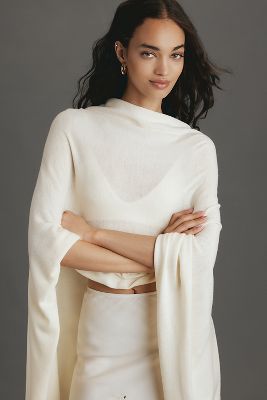Lightweight Asymmetric Knit Poncho