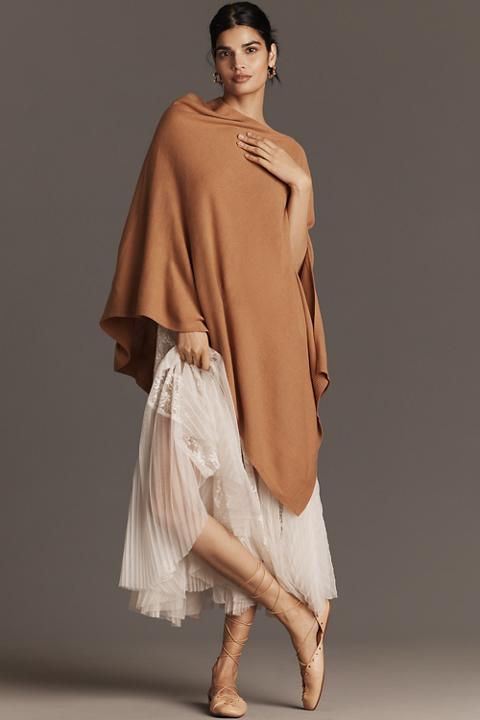 Lightweight Asymmetric Knit Poncho