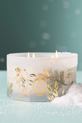 Apothecary 18 Fresh Mistletoe & Moss Low Wide Glass Candle