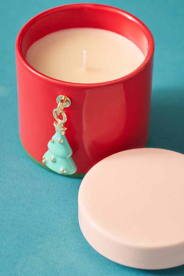 Christmas Tree Charm Woody Fresh Balsam & Cedarwood Ceramic Candle #1