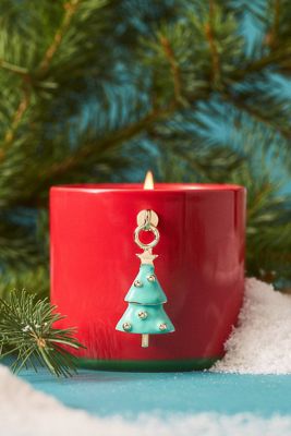 Christmas Tree Charm Woody Fresh Balsam & Cedarwood Ceramic Candle