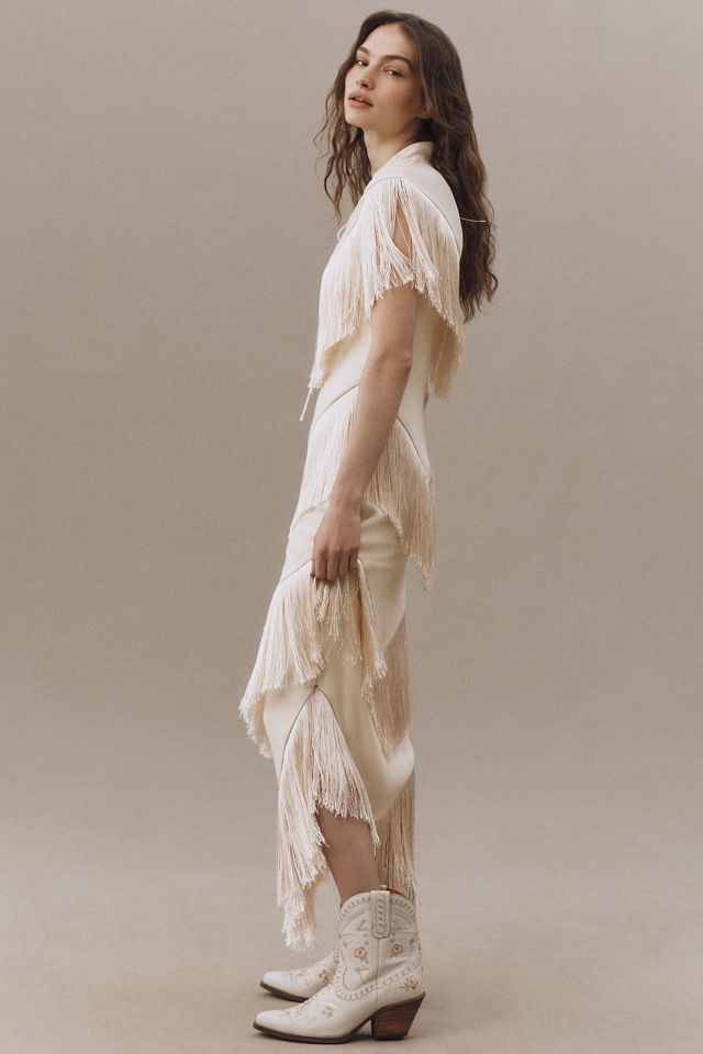 De La Vali Tellus Tiered Fringe Maxi Dress #3