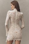 De La Vali Bodita Long-Sleeve Lace Mini Dress